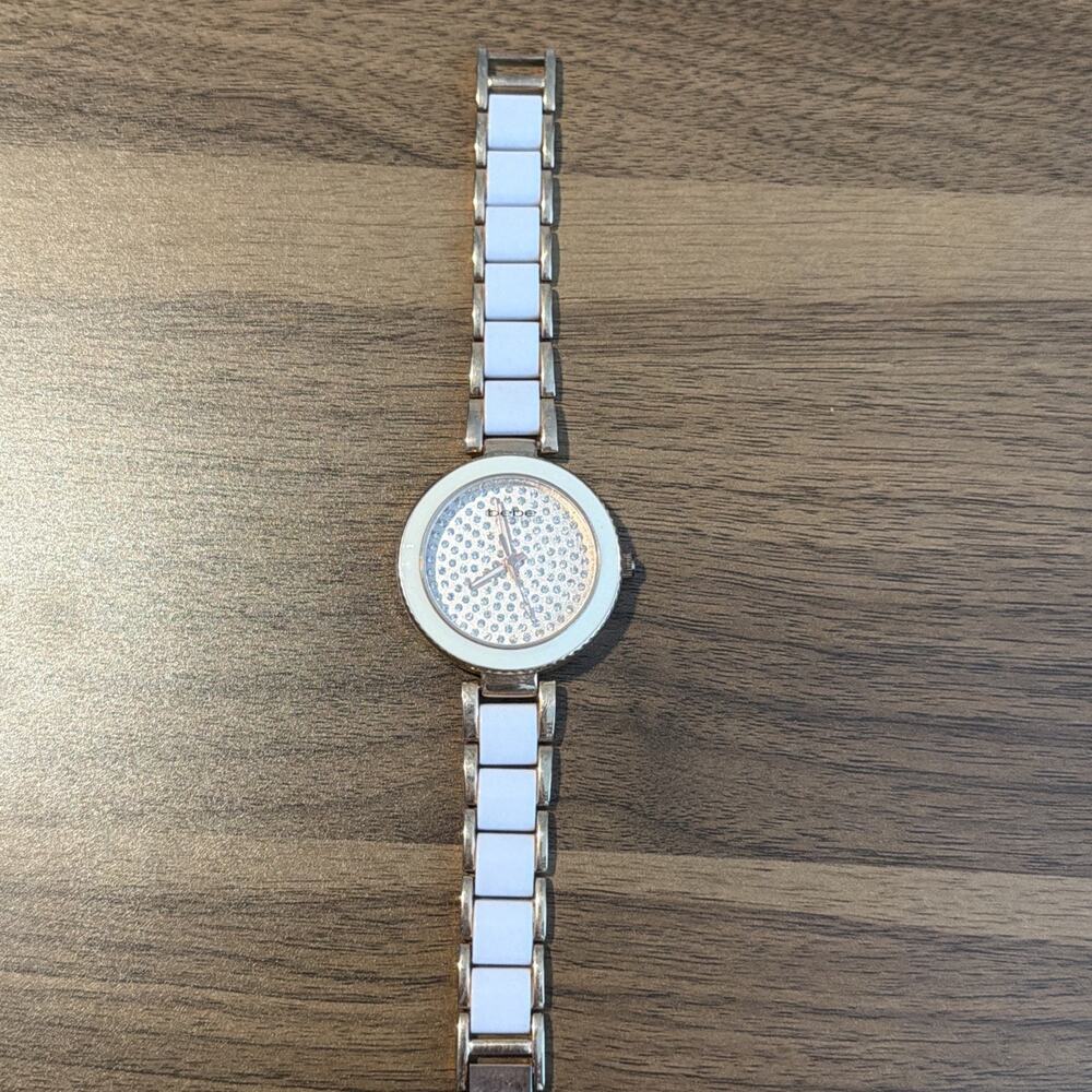 Bebe Rose Gold Watch Pink Stainless Steel Buckle Clasp